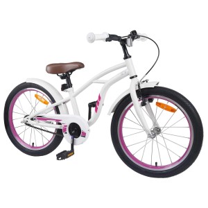vidaXL Kinderfahrrad 22 Zoll für 7-12 Jahre Alt Weiß 42009683