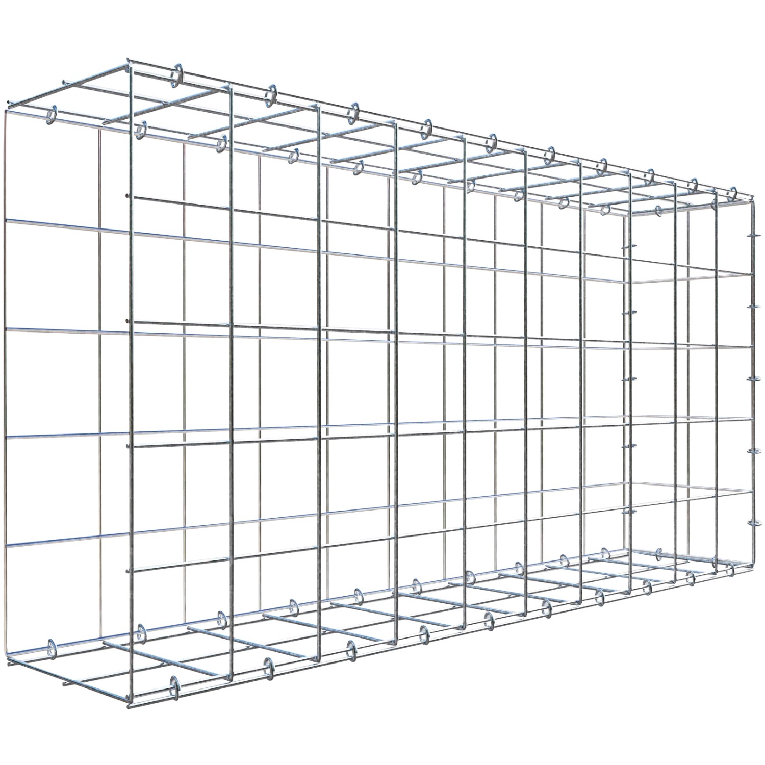 Thumbnail - Gabiona C-Ring-Gabione-Anbaukorb Typ 2 50 x 100 x 20 cm Maschenw 10 x 10 cm