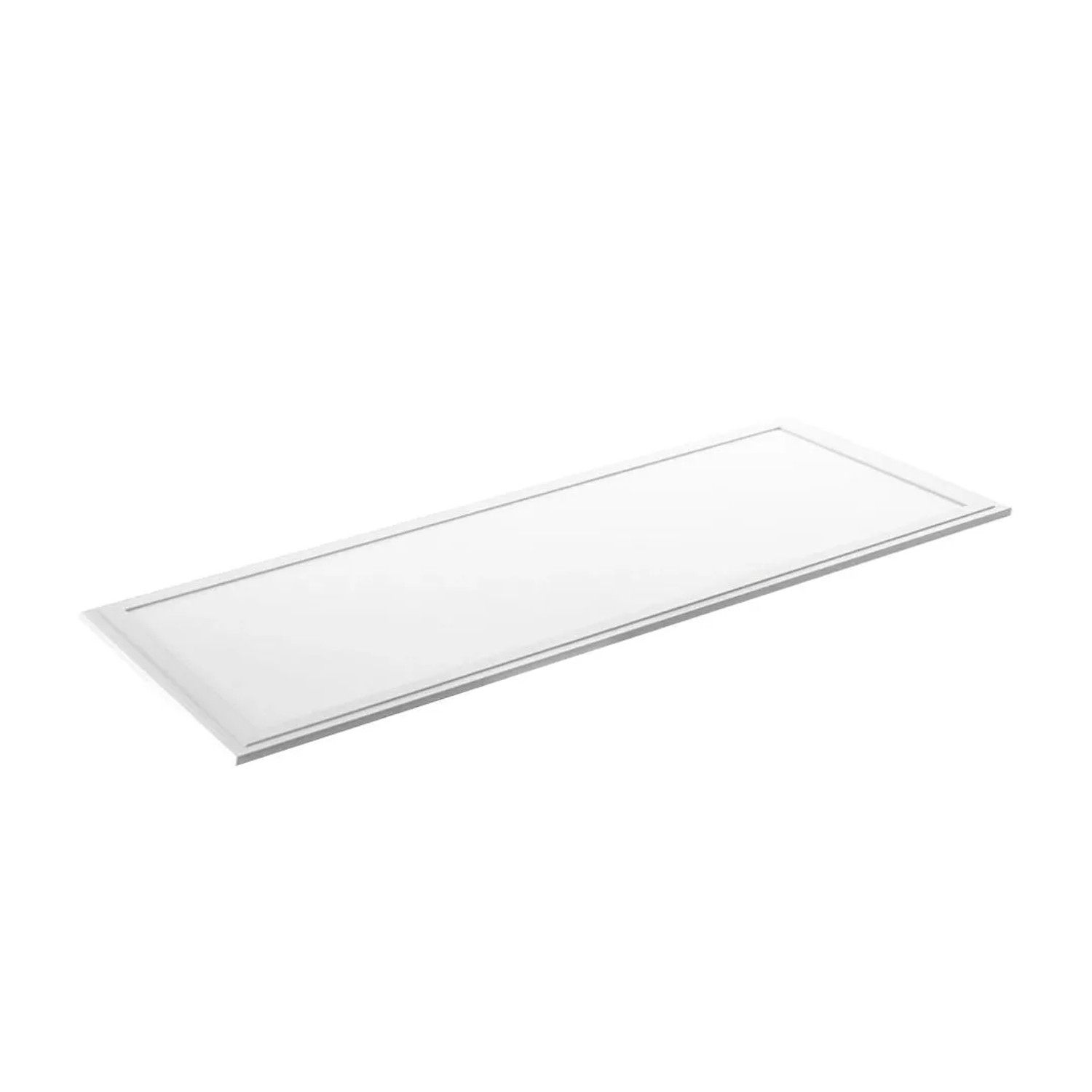 Rechteckiges, weißes ENOVALITE LED-Panel 120x30 cm für Deckenmontage. Neutralweißes Licht.