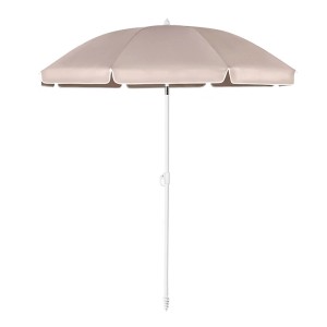 Sunula Sonnenschirm 160 cm Rund Für Balkon Garten Und Strand UV Schutz 50