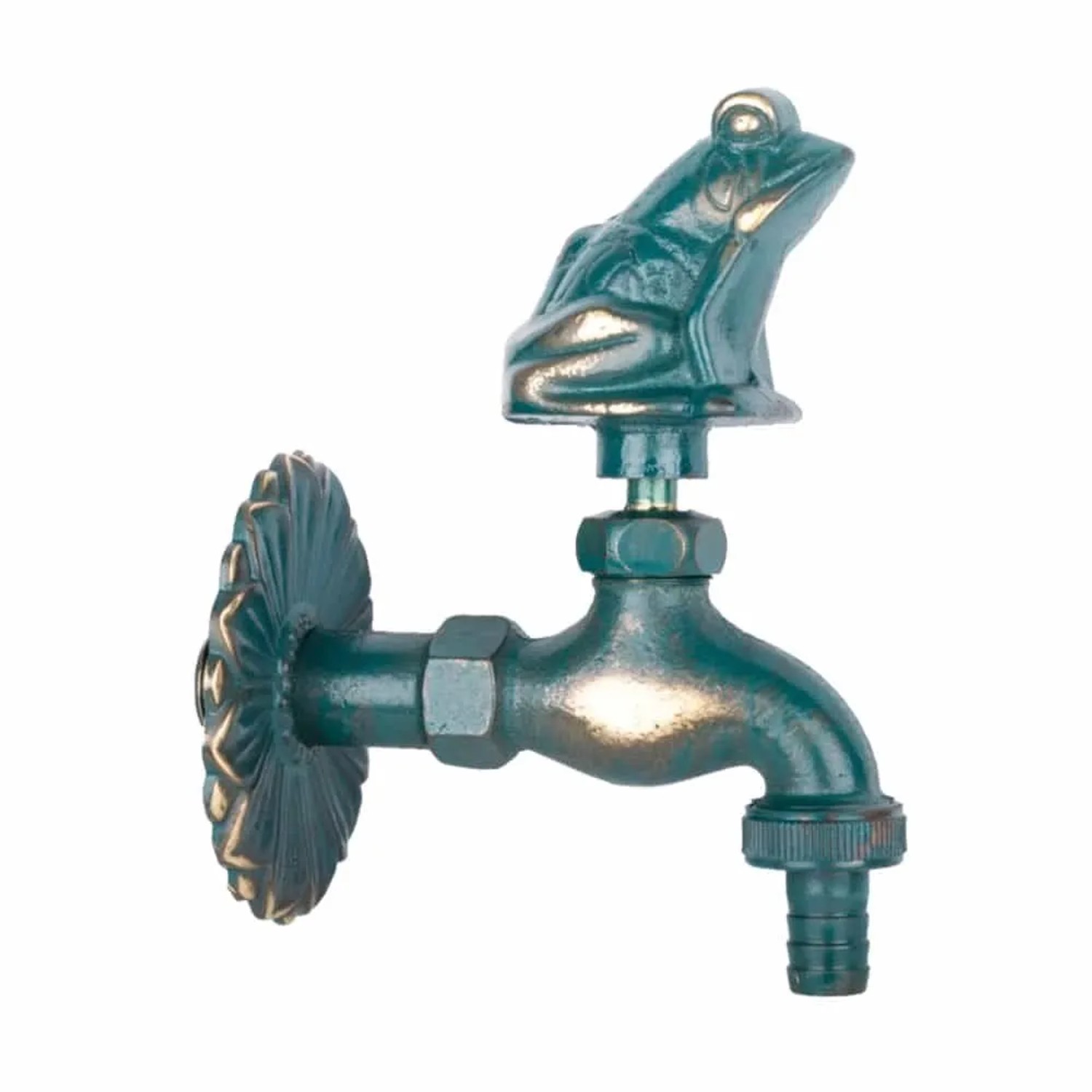 Boni-Shop Auslaufventil Garten  Nostalgie Frosch Wasserhahn 1/2 Zoll