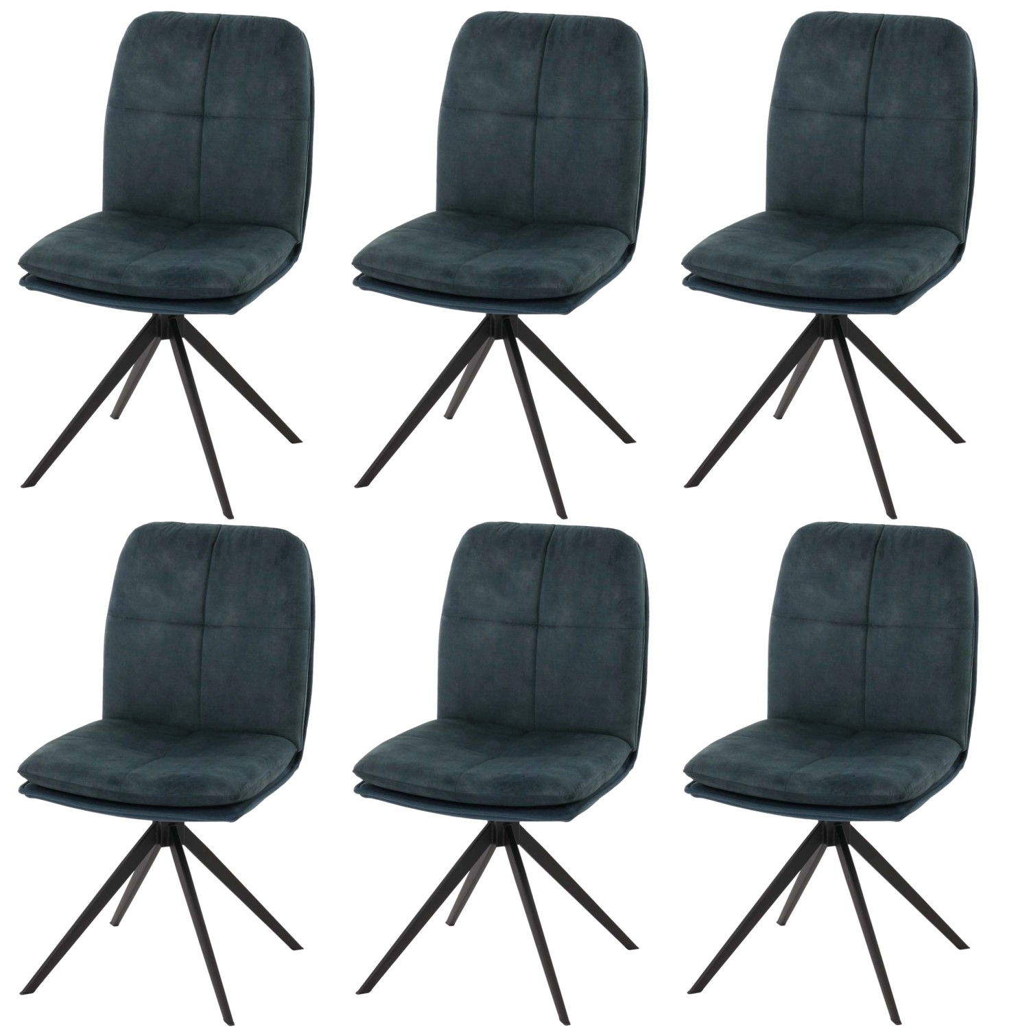 MCW Esszimmerstuhl M68 6er-Set Blau günstig online kaufen
