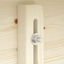 Detailaufnahme: Holz-Gartenhaus Palmako Ella, unbehandelt, mit Schraube und Langloch.