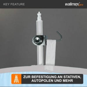 Walimex Pro Klemmhaken 85X40X110Mm Ø4Cm Max Hintergrund Stange Reflektor Stativ