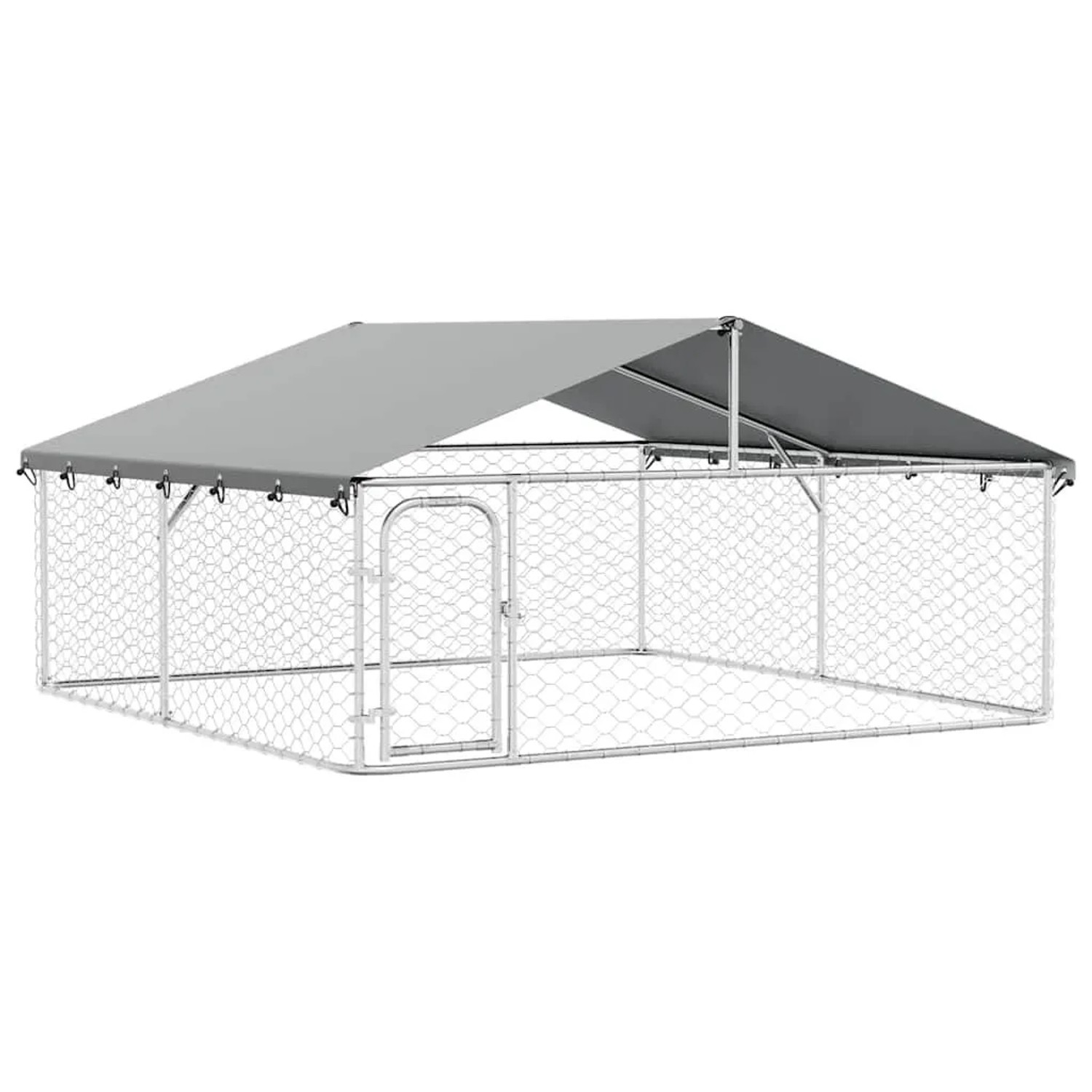 vidaXL Outdoor-Hundezwinger mit Dach 300x300x150 cm 171501