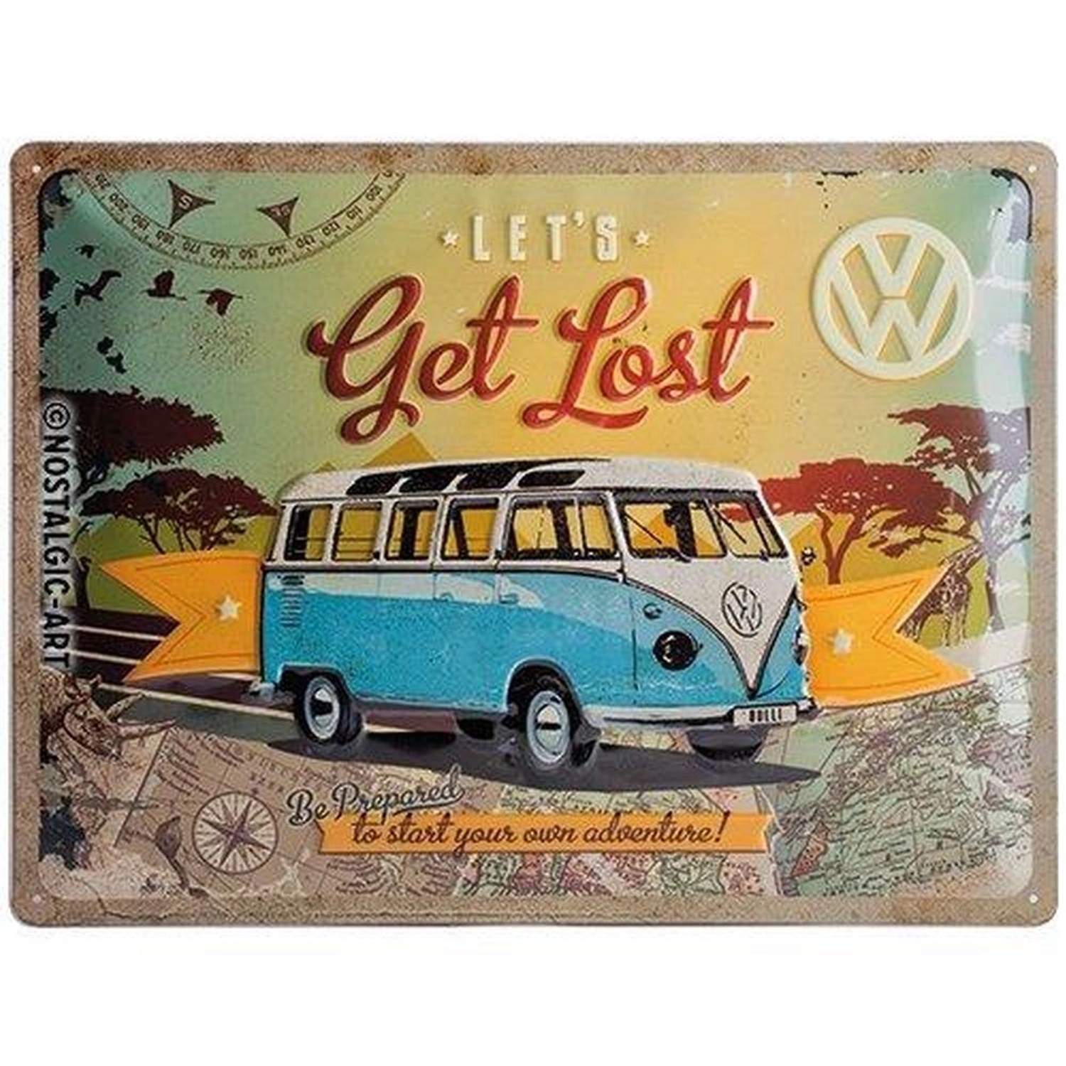 Nostalgic-Art Blechschild 30 x 40 cm - Volkswagen - VW Bulli - Let's Get Lo günstig online kaufen