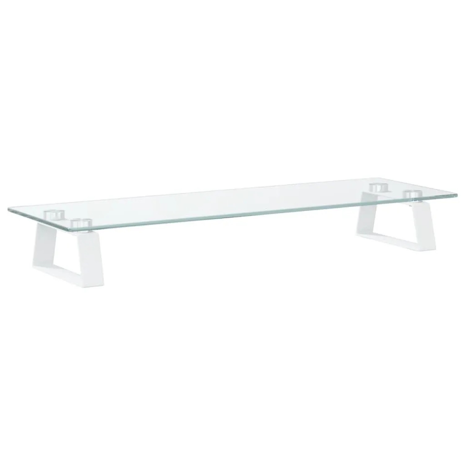 vidaXL Monitorständer Weiß 60x20x8 cm Hartglas und Metall 374216