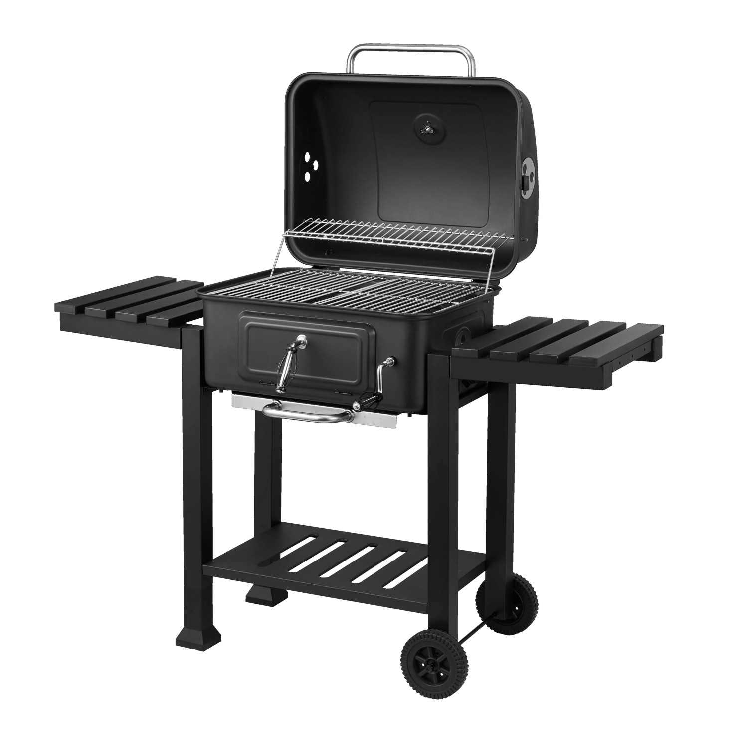 Steinborg SB-8220 BBQ Holzkohlegrill mit Deckel und Höhenverstellung