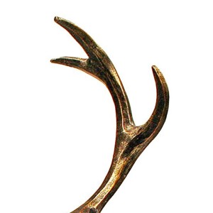 Detailaufnahme Hirschgeweih Deko in Bronze Optik, Teil einer Skulptur/Wanddeko.