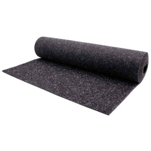 Primaflor Nadelfilz Merlin Anthrazit als Rollenware. Robuster Teppichboden in dunklem Grau.