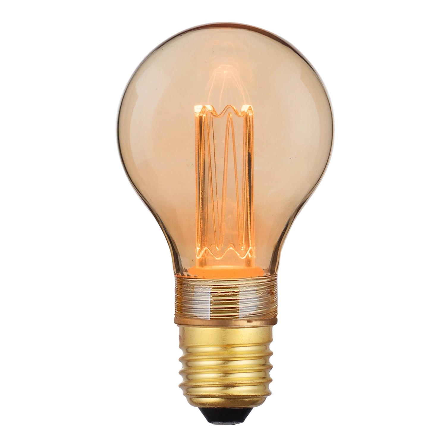 LUXULA LED Filament Leuchtmittel Bulb E27 Dimmbar Warmweiß Bernstein Glas Vintage Optik