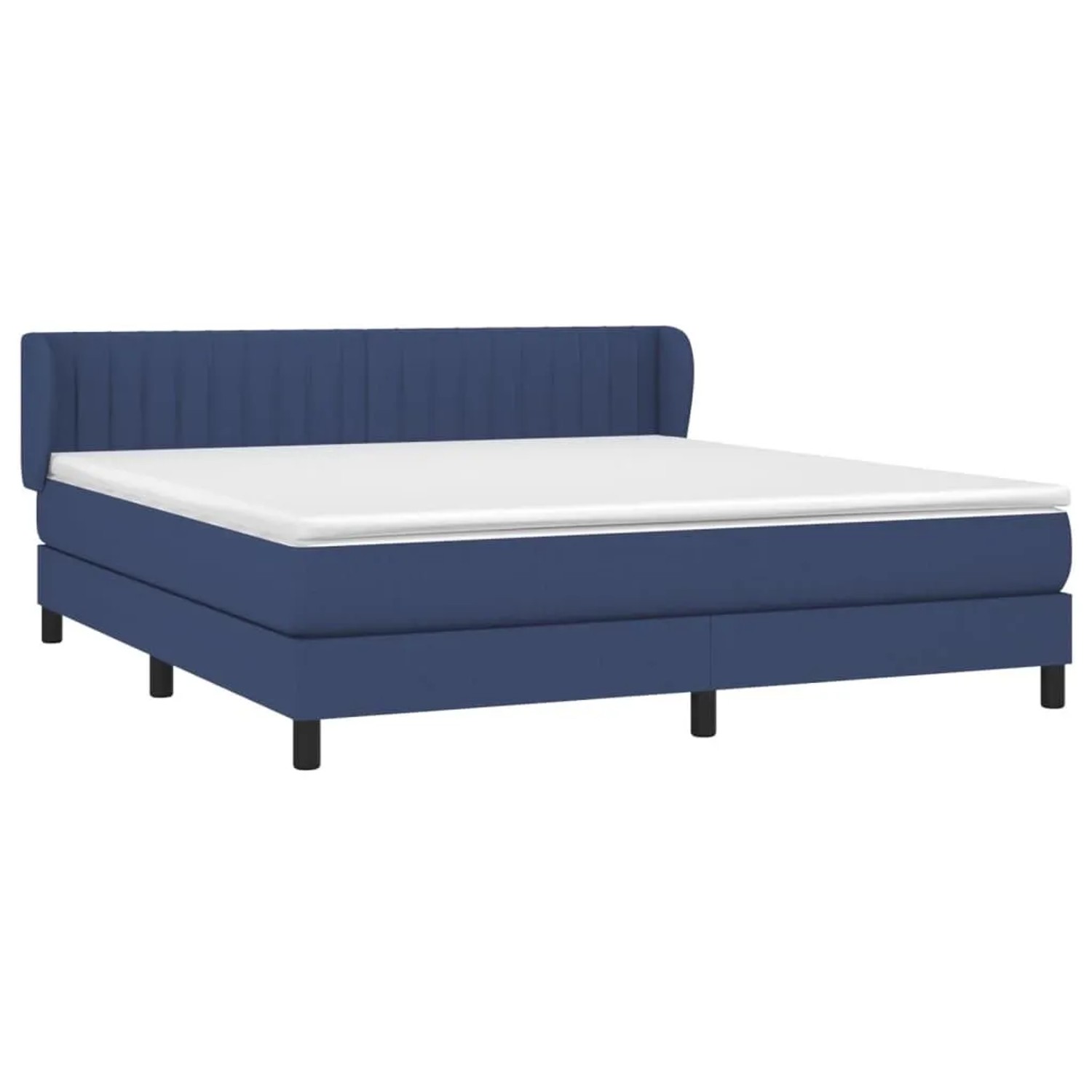 vidaXL Boxspringbett mit Matratze Blau 160x200 cm Stoff 3126419 günstig online kaufen