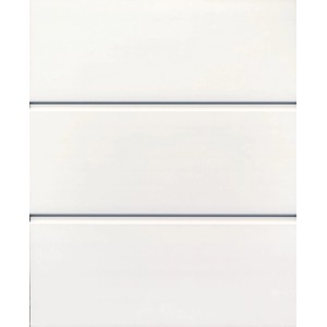 Grosfillex Paneel Exapan Green Line 2000, weiße Dekor-Paneele für Innen- und Außenbereich, 260x37,5 cm.