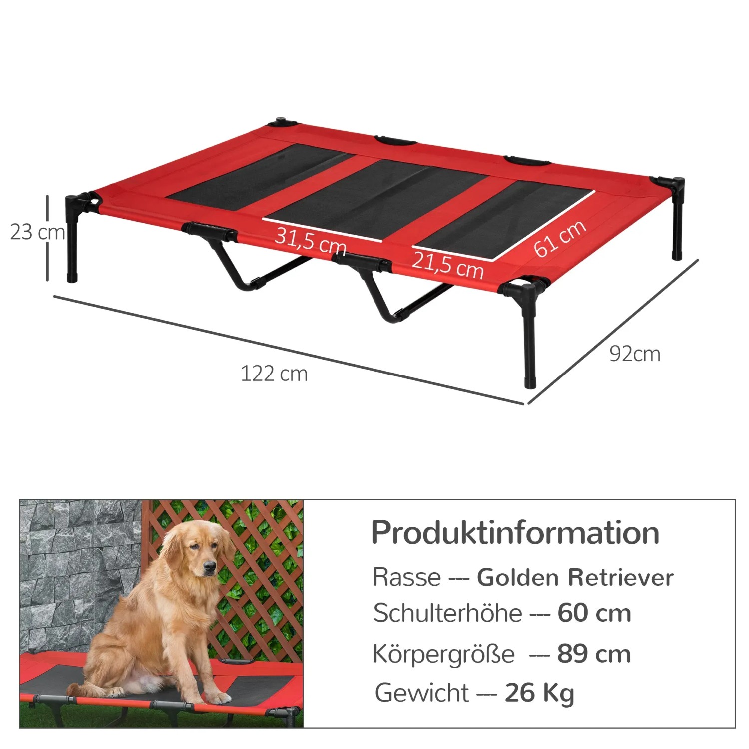 PawHut Hundebett Outdoor Katzenbett kaufen bei OBI