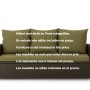 Grünes Setgarden Mix Bench Kissen für 2-Sitzer Gartenbank, 120x60 cm + 2x50x56 cm.