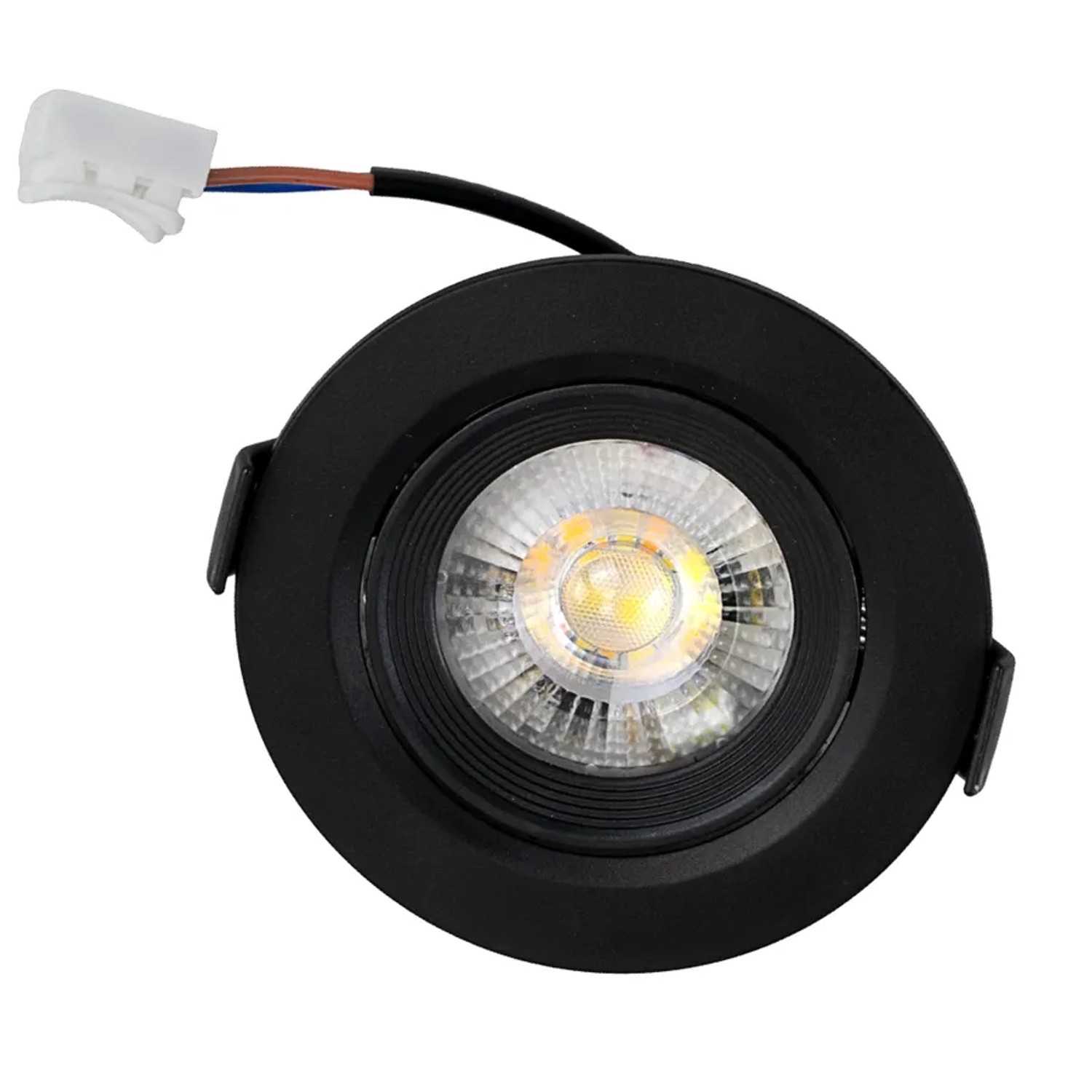 LUXULA LED Einbauspot Ø 75 mm Dimmbar CCT Farbwahl Einbaustrahler 5W 450lm 38° Downlight Schwarz Inkl. Netzteil