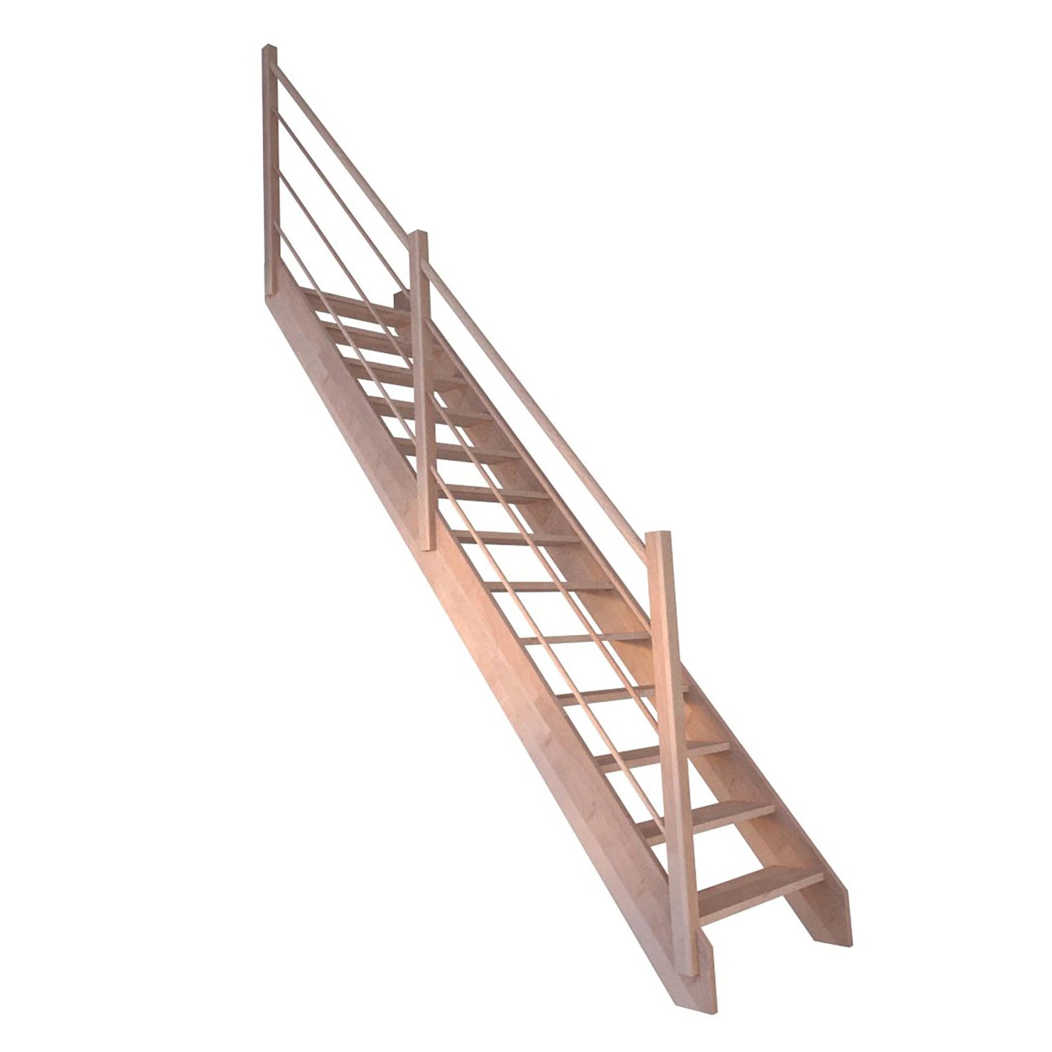 StarWood Treppe Rhodos Buche Gerade Holz-Design-Geländer L FSC® günstig online kaufen