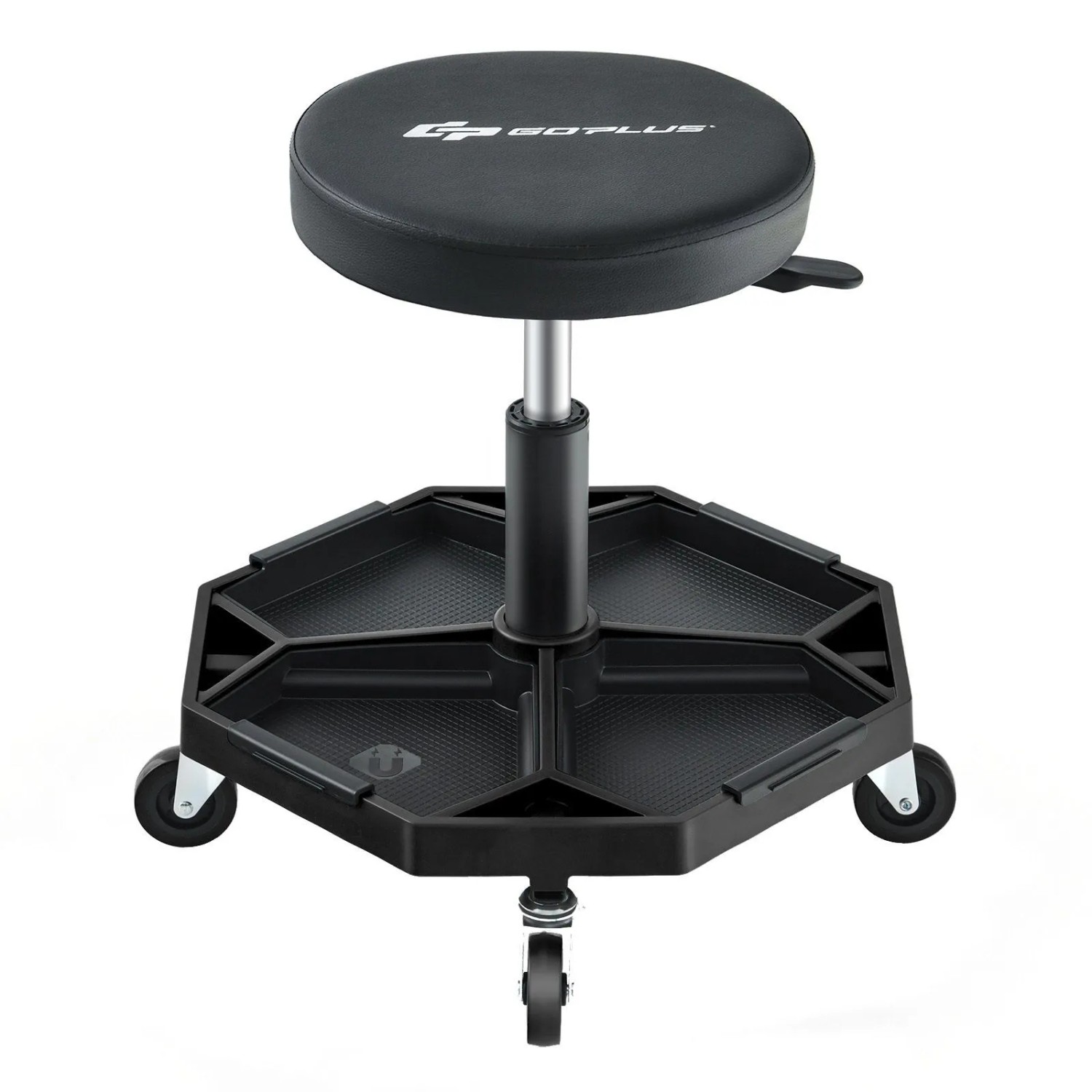 Costway Werkstatthocker 150 Kg Belastbar Höhenverstellbar Schwarz