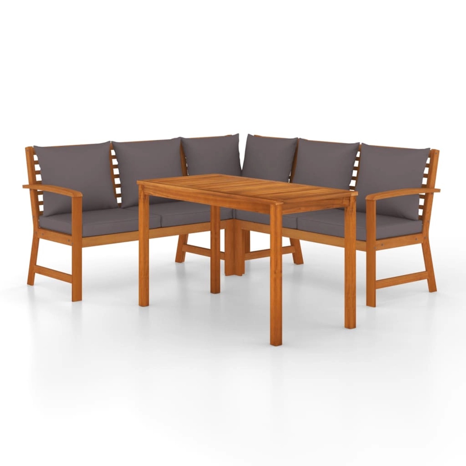 vidaXL 4-Tlg Garten-Essgruppe mit Kissen Massivholz Akazie 3154963 günstig online kaufen
