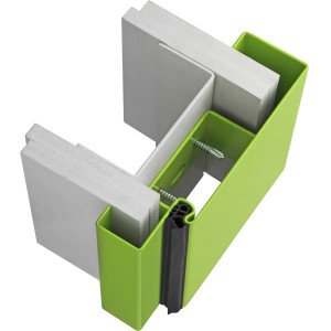 Stahlumfassungszarge, 75x200 cm, für Ständerwerk, DIN links/rechts, grün. Türzarge für den Innenausbau.