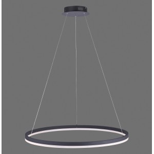 Anthrazitfarbene LED-Pendelleuchte Titus von Paul Neuhaus, Ø 80 cm, dimmbar.