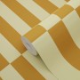 ESTAhome Vliestapete mit diagonalen Streifen in Braun und Sandbeige. Rolle der dekorativen Tapete mit Muster.