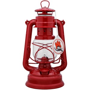 Rote Feuerhand Sturmlaterne Baby Special 276 aus Stahlblech für Camping & Outdoor.