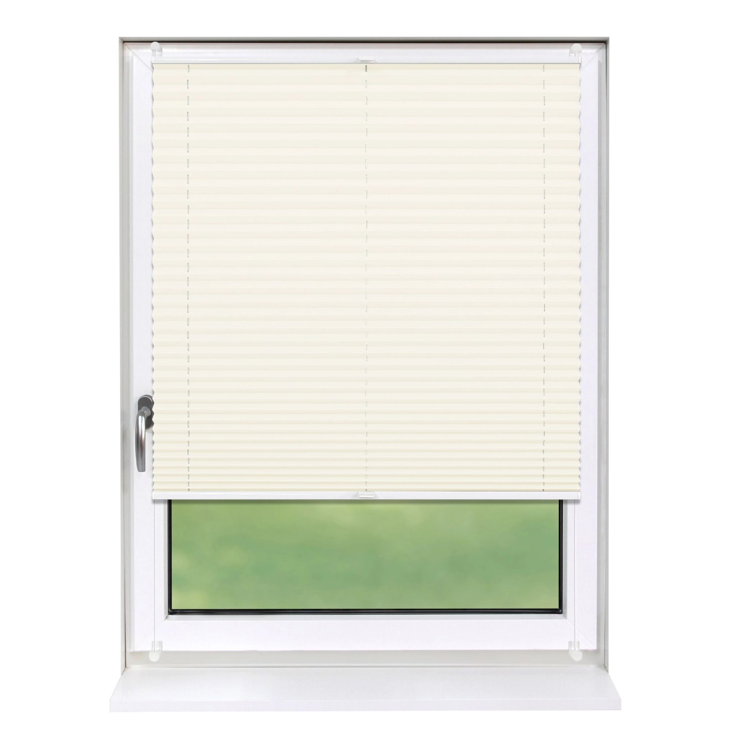 Deco-Raum Plissee Basic ohne Bohren 70x150cm Vanille Blickdicht Klemmfix günstig online kaufen