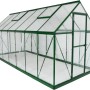 Palram Canopia Hybrid Gewächshaus, 4.3x1.9 m, grüne Rahmen, klare Wände. Ideal für Garten.