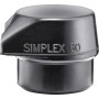 Halder Simplex Ersatzeinsatz Gummikomposition mit Standfuß Schwarz 60mm