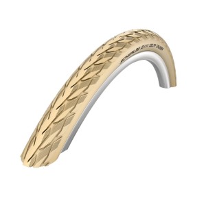 Schwalbe Delta Cruiser Plus Fahrradreifen, creme, mit Profil und Reflexstreifen. Robuster City- & Touringreifen.