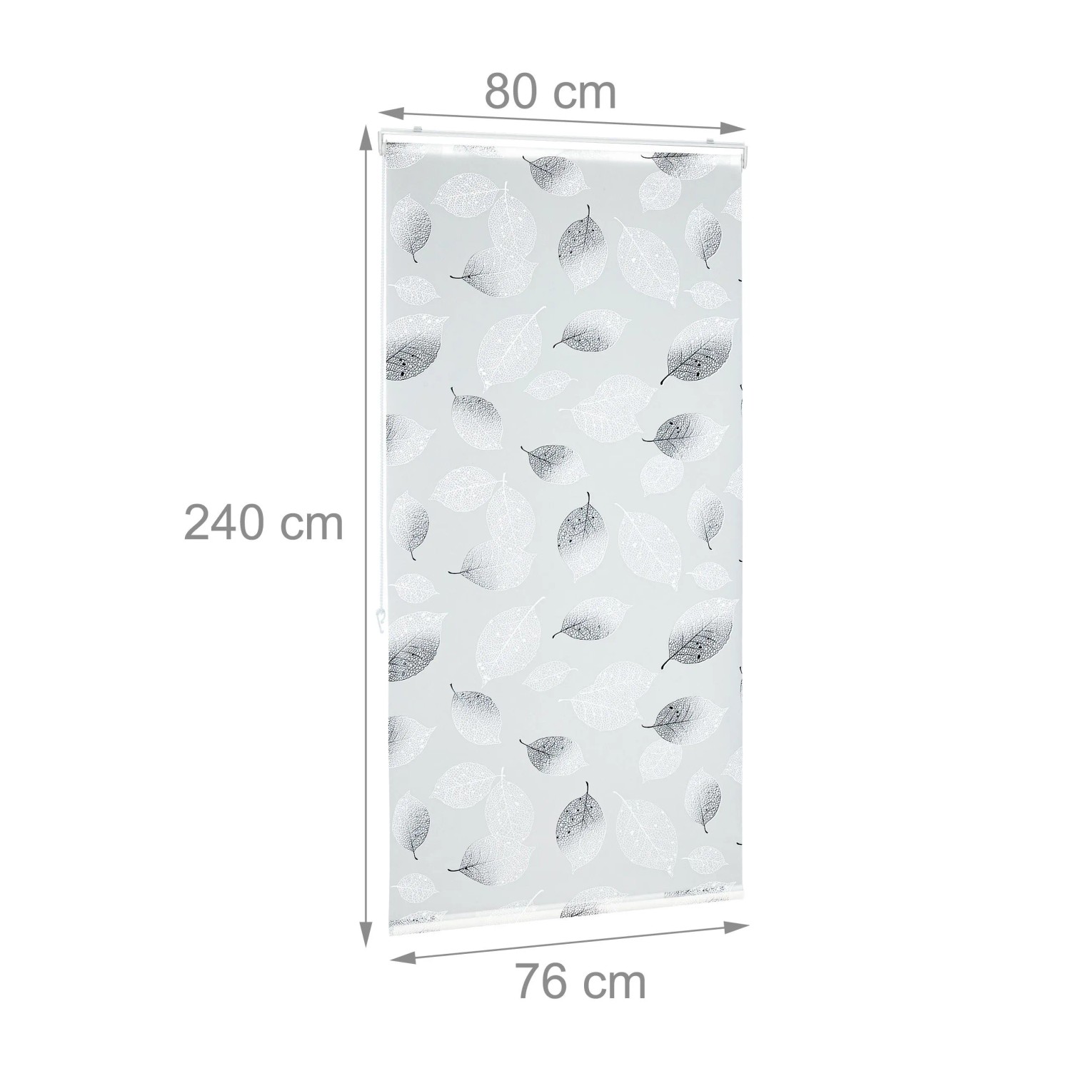 Relaxdays Duschrollo Kunststoff Aluminium Transparent Schwarz Weiß Wasserabweisend 80 cm x 240 cm 0,6 kg_4