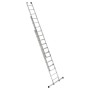 Euroline Premium Schiebeleiter 3x12 Sprossen aus Aluminium, mit breiter Quertraverse für sicheren Stand.