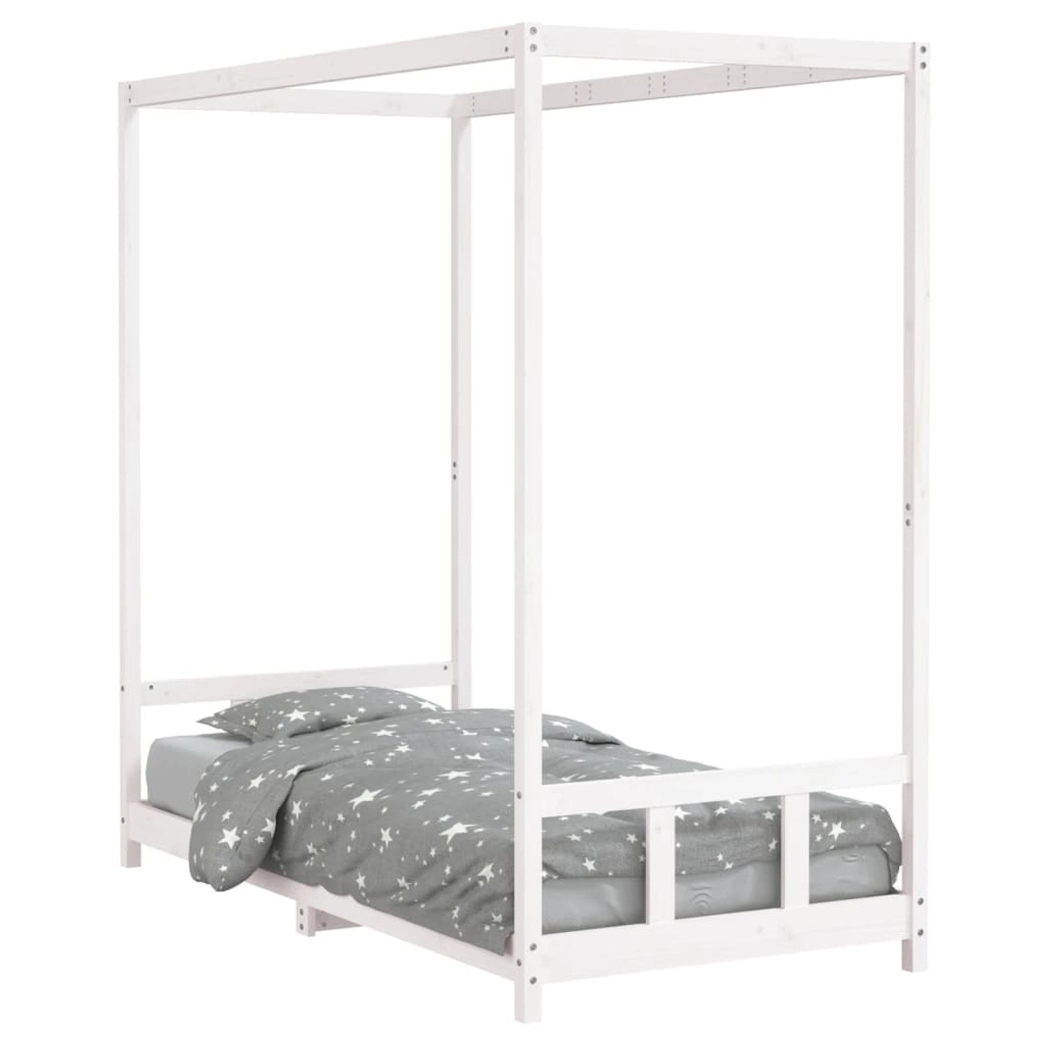 vidaXL Kinderbett Weiß 90x190 cm Massivholz Kiefer 834517 günstig online kaufen