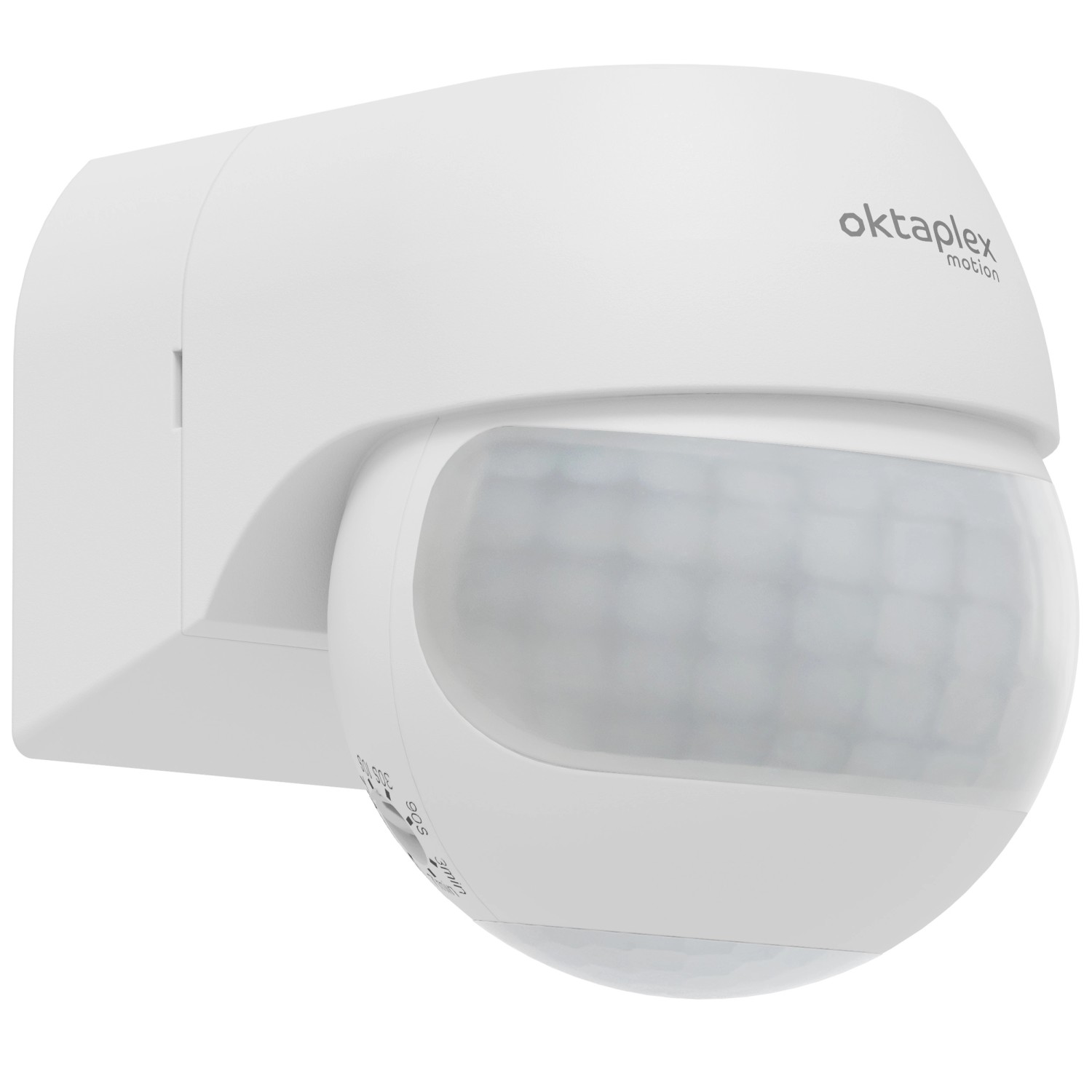 Oktaplex Anja Bewegungsmelder Außen 180 Grad mit 2 PIR-Sensoren IP44 Weiß