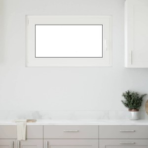Anthrazitfarbenes Kellerfenster 100x70 cm von vidaXL aus PVC und Glas.