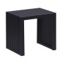 Relaxdays Sitzbank Bambus Schwarz Rutschfest 43 cm x 45 cm x 33 cm 6,5 kg