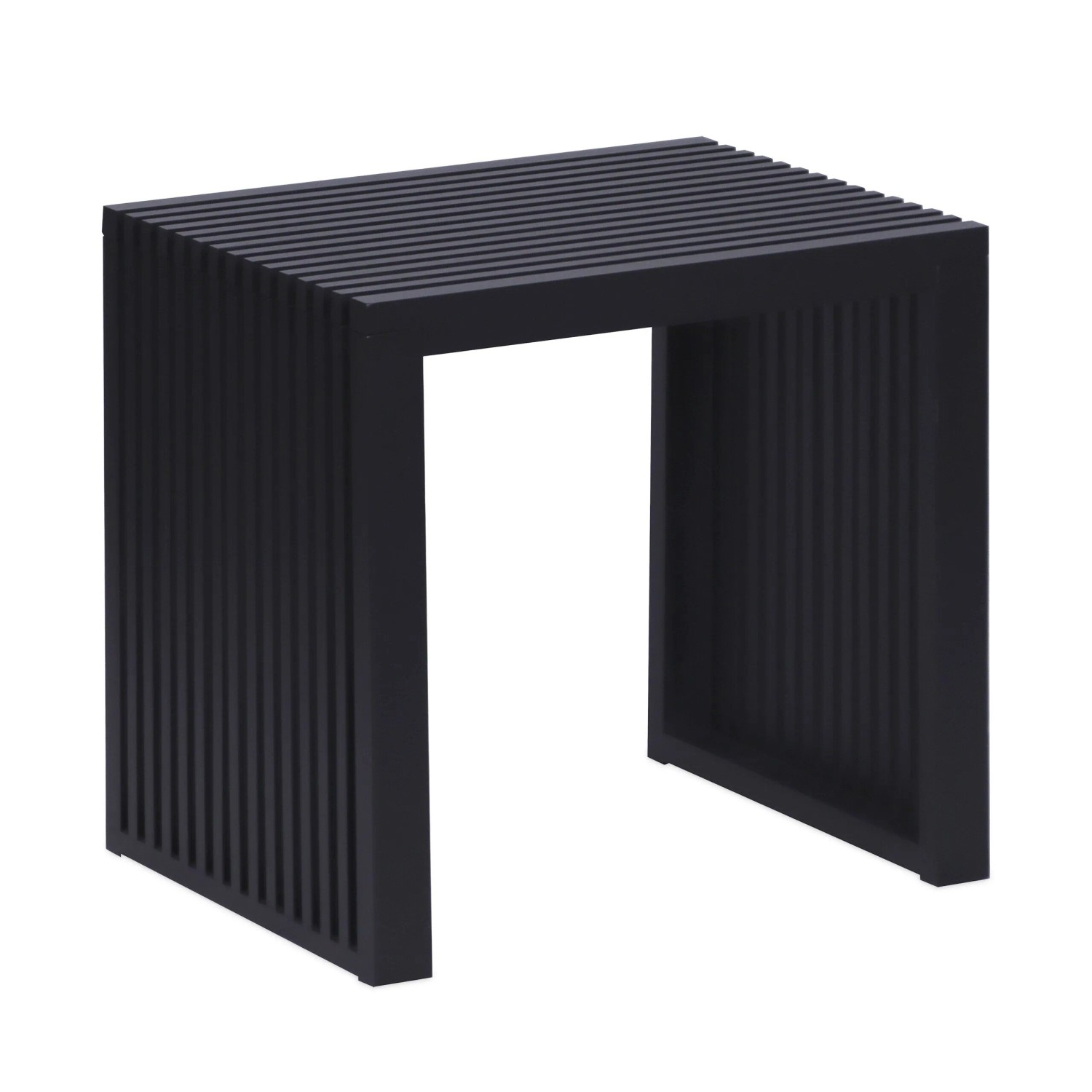 Relaxdays Sitzbank Bambus Schwarz Rutschfest 43 cm x 45 cm x 33 cm 6,5 kg