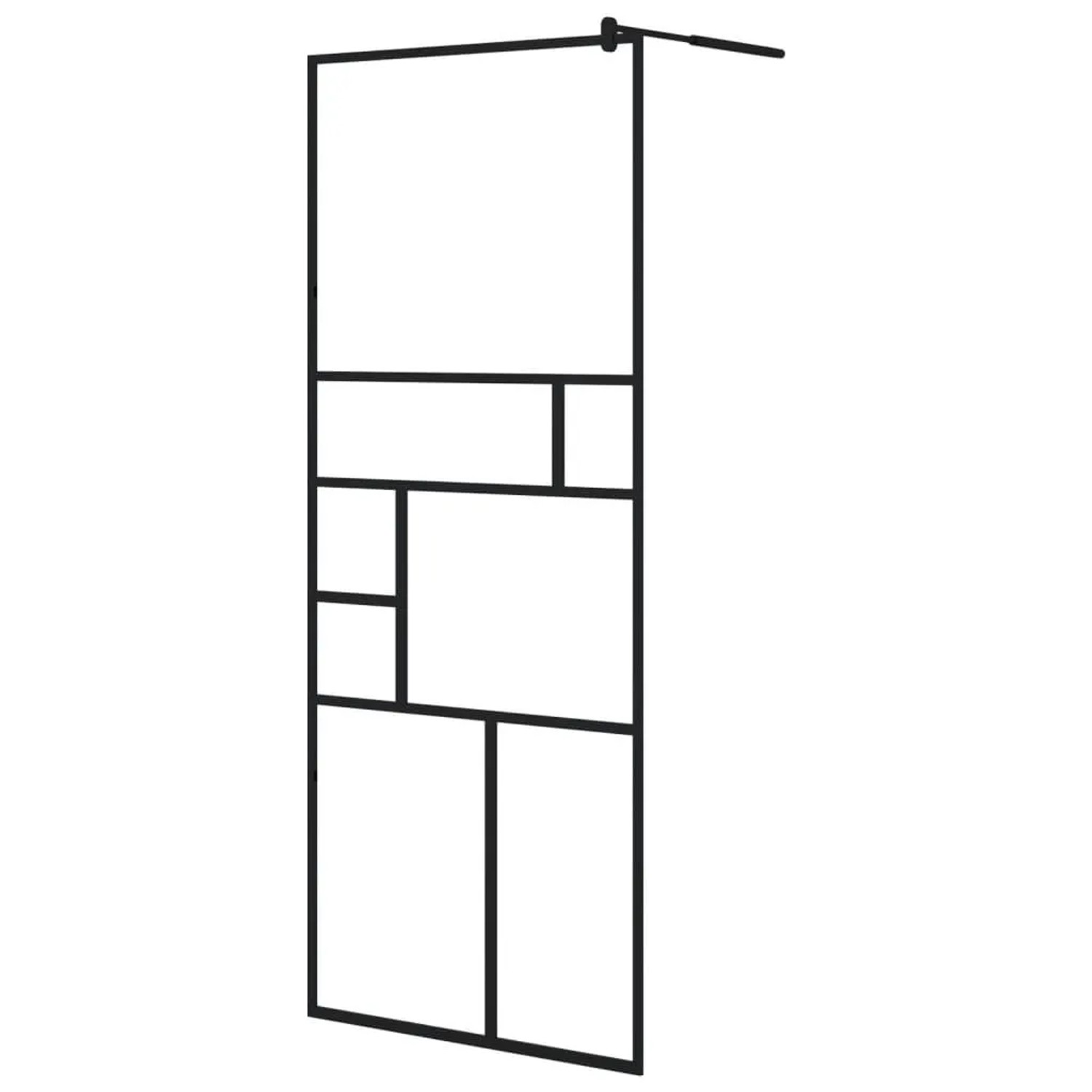 vidaXL Duschwand für Begehbare Dusche mit Klarem ESG Glas 80x195 cm 150752