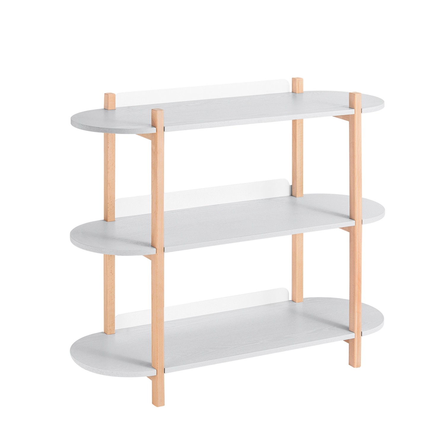 SoBuy Bücherregal Multifunktionales Regal Standregal mit 3 Ablagen HSTR01-H-HG