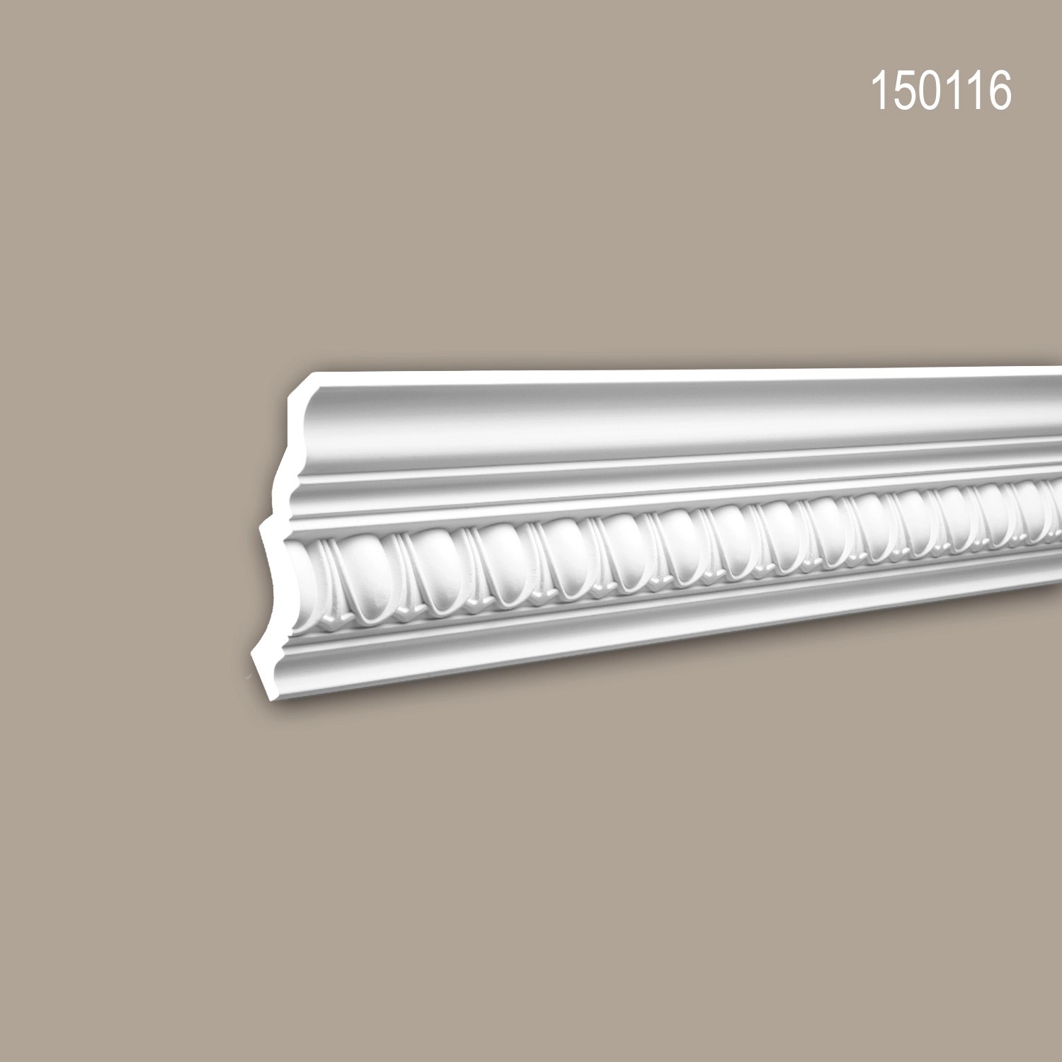 PROFHOME Eckleisten Set, 8 weiße Zierleisten (16 m) für Paneele, Neo-Klassizismus Design.