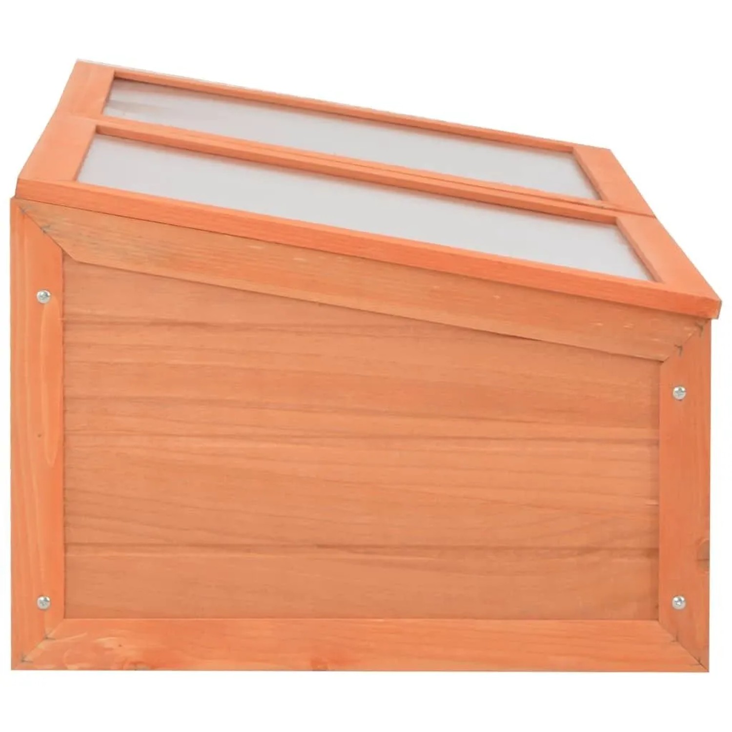 vidaXL Frühbeet Holz 100x50x34 cm mit transparenten PC-Platten. Ideal für Pflanzenschutz im Garten.