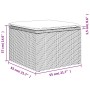 Skizze Gartenhocker der vidaXL Sofagarnitur, hellgraues Poly Rattan, Maße 55x55x37cm.