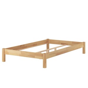 Erst-Holz Stabiles Holzbett ohne Kopfteil 120 x 200 cm Massiv Buchenholz Futon Modell 84 ohne Zubehör