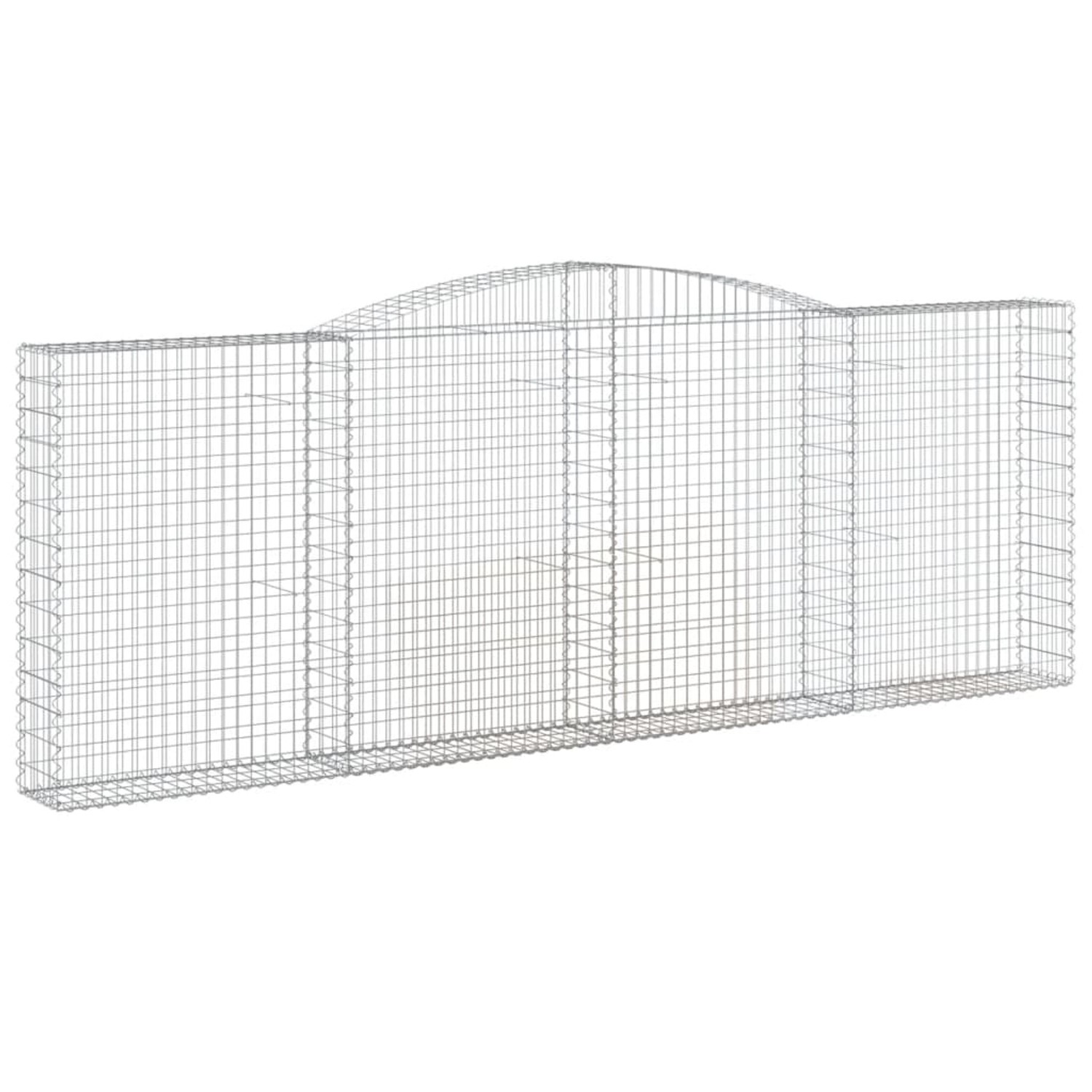 vidaXL Gabionen mit Hochbogen 2 Stk 400x30x140/160cm Eisen 1635379
