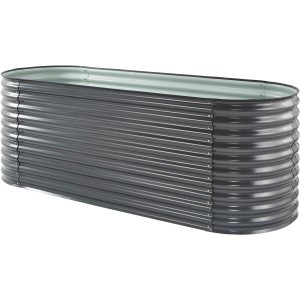 Floraworld Hochbeet Welle, 240x80x82 cm, Anthrazit, aus Metall.