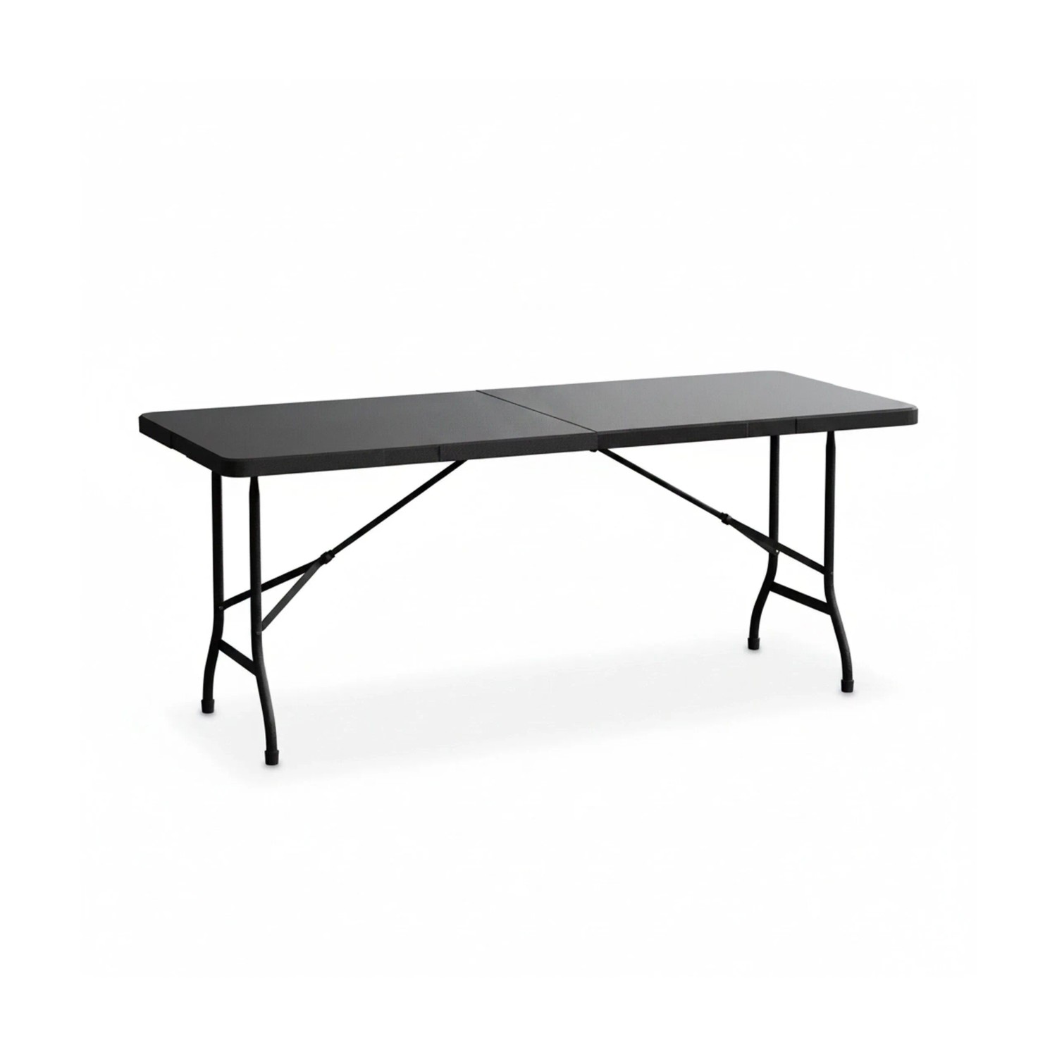 Relaxdays Gartentisch Kunststoff Stahl Schwarz Klappbar 72 cm x 180 cm x 74 cm 11,3 kg