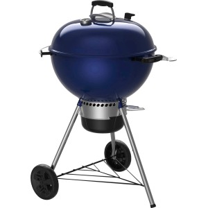 Weber Holzkohlegrill Master-Touch GBS-5750 Ocean Blue mit porzellanemailliertem Deckel und Kessel.