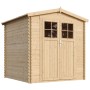 Timbela Holz-Gartenhaus M343F+M343G mit Fenster und Boden, naturbelassen.