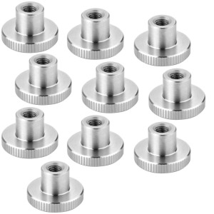 SOTECH 10er Set Rändelmutter M6 Edelstahl V2A SS304 Hohe Form DIN 466 Griffmutter